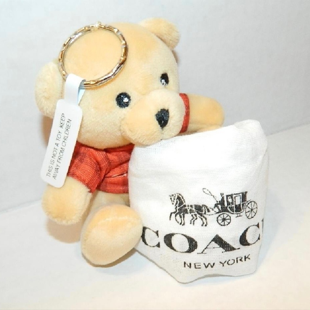 Coach Limited Edition Plush Teddy Bear Keychain